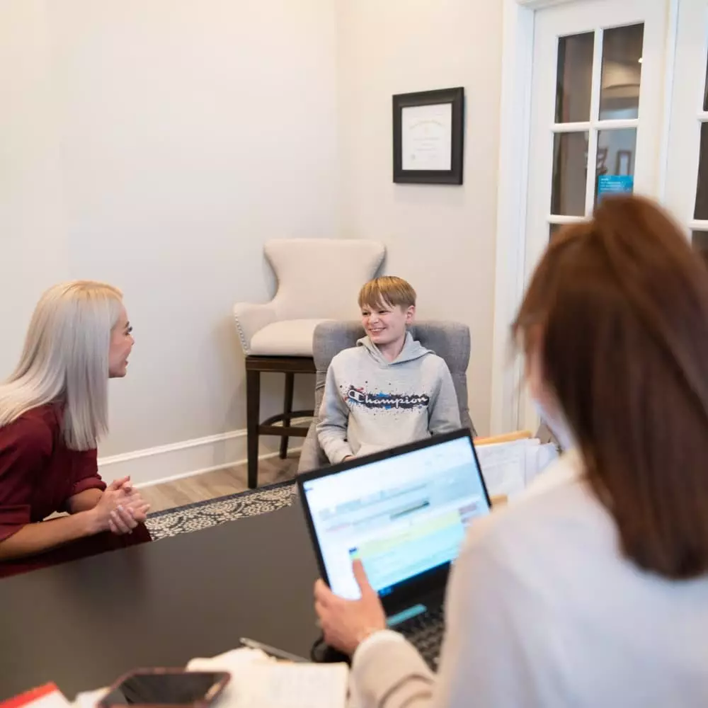 patient discussing financing options